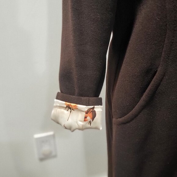 Via Spiga Size 4 (6) Made in Ukraine, 100 % Wool Dark Espresso Mid-Length Coat - Picture 2 of 7